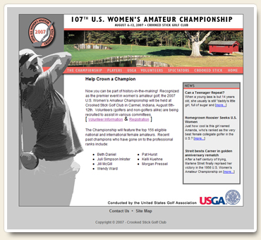 2007 US Women's Amateur Championship Website