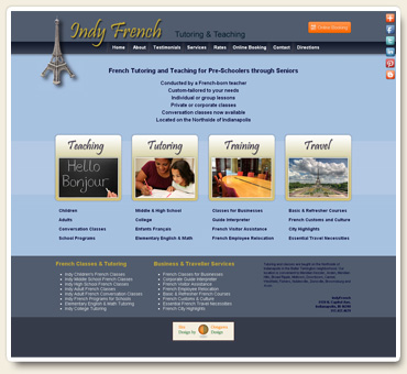 Indy French Teaching & Tutoring Website