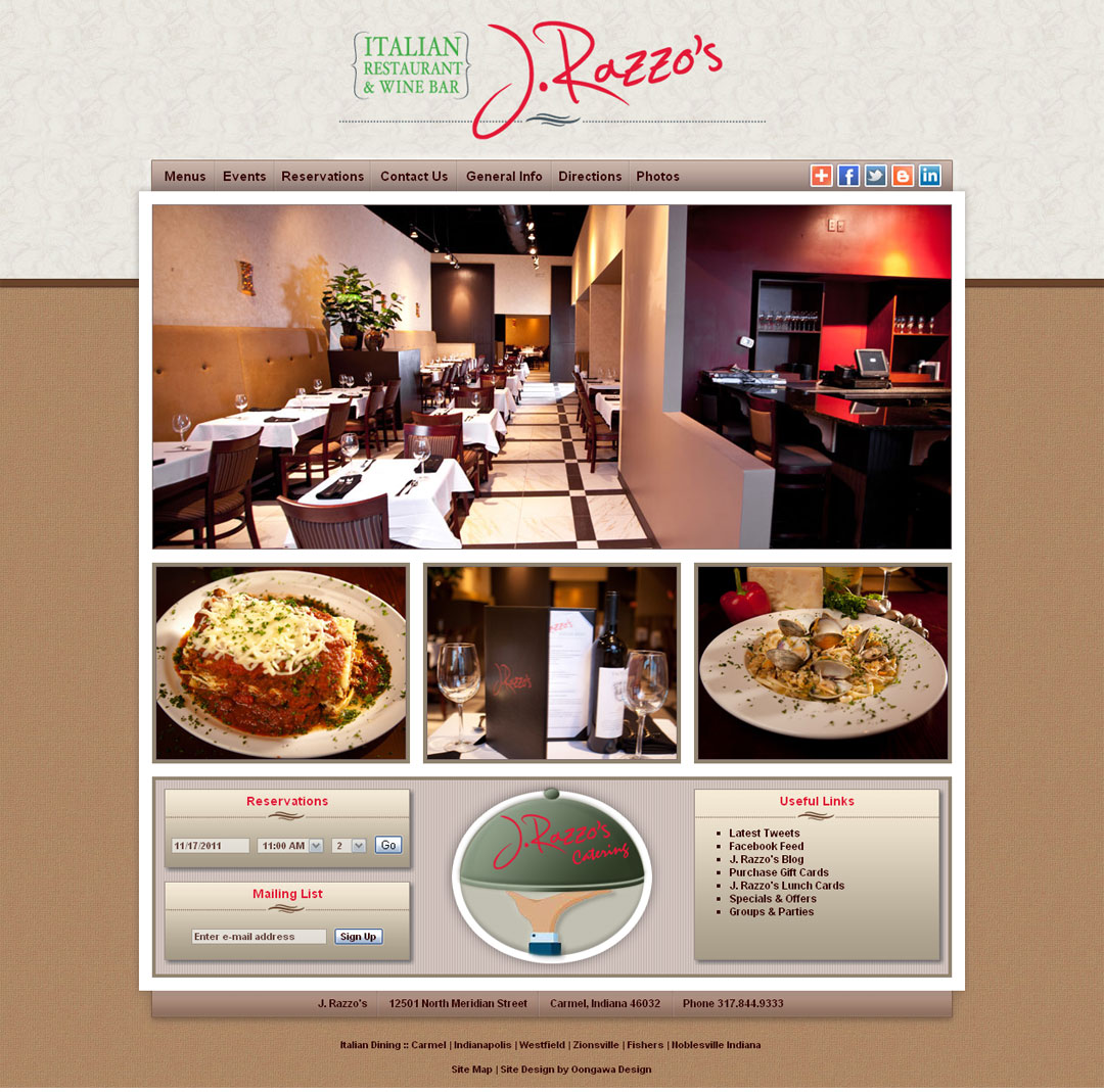 J. Razzo's Italian Restaurant & Wine Bar Website