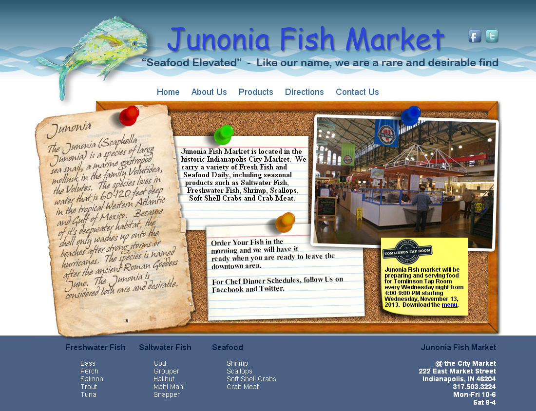 Junonia Fish Market Website