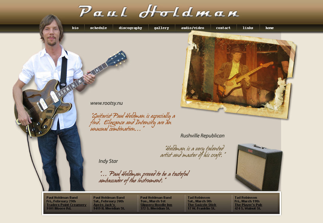 Paul Holdman Website